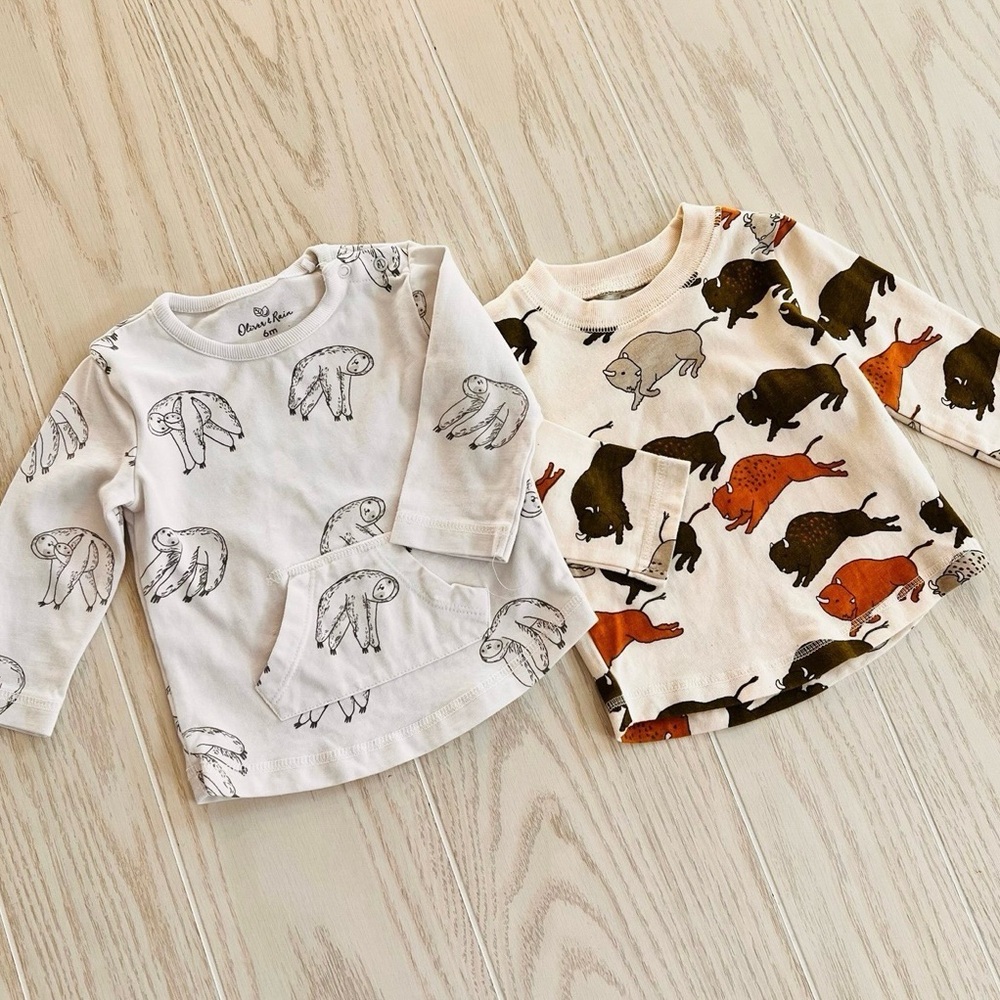 - Oliver & Rain Organic Animal Print Tops